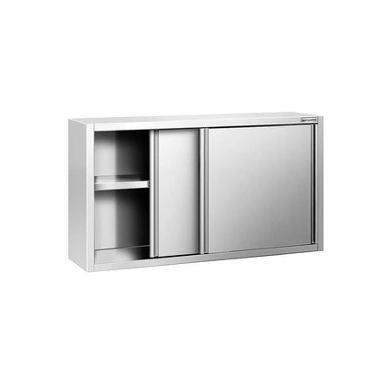 GGM Gastro Commercial Stainless Steel Wall Cabinet / Kitchen Cupboard PREMIUM - 1400x400x800mm - with Sliding Doors
