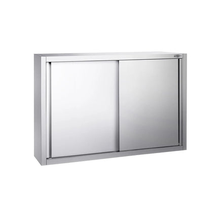 GGM Gastro Commercial Stainless Steel Wall Cabinet / Kitchen Cupboard PREMIUM - 1200x400x1000mm - with Sliding Doors