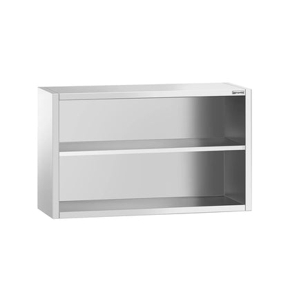 GGM Gastro Commercial Stainless Steel Wall Cabinet / Kitchen Cupboard PREMIUM - 1200x400x800mm - Open Front (no doors)