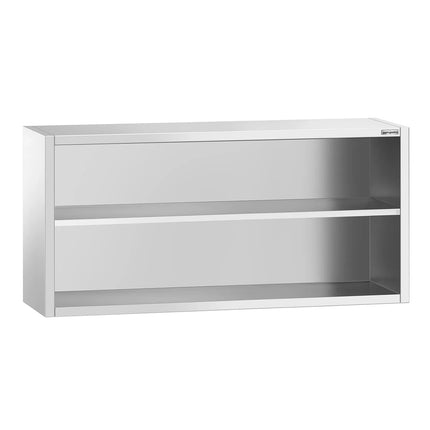 GGM Gastro Commercial Stainless Steel Wall Cabinet / Kitchen Cupboard PREMIUM - 1800x400x800mm - Open Front (no doors)