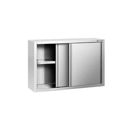 GGM Gastro Commercial Stainless Steel Wall Cabinet / Kitchen Cupboard PREMIUM - 1200x400x800mm - with Sliding Doors