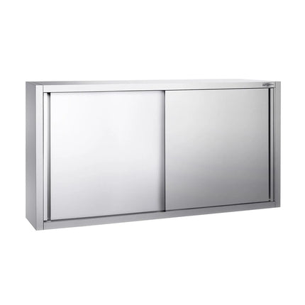 GGM Gastro Commercial Stainless Steel Wall Cabinet / Kitchen Cupboard PREMIUM - 1600x400x1000mm - with Sliding Doors