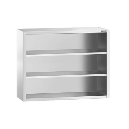 GGM Gastro Commercial Stainless Steel Wall Cabinet / Kitchen Cupboard PREMIUM - 1200x400x1000mm - Open Front (no doors)