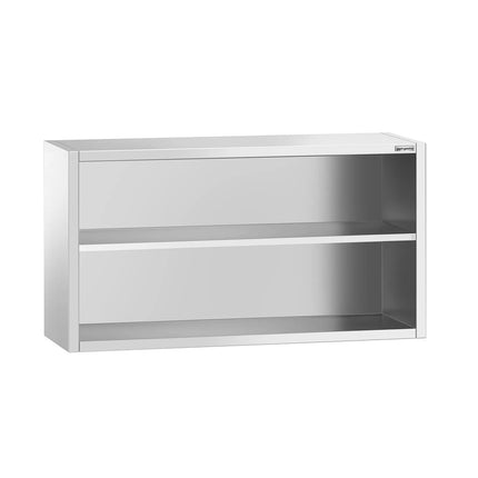GGM Gastro Commercial Stainless Steel Wall Cabinet / Kitchen Cupboard PREMIUM - 1400x400x800mm - Open Front (no doors)