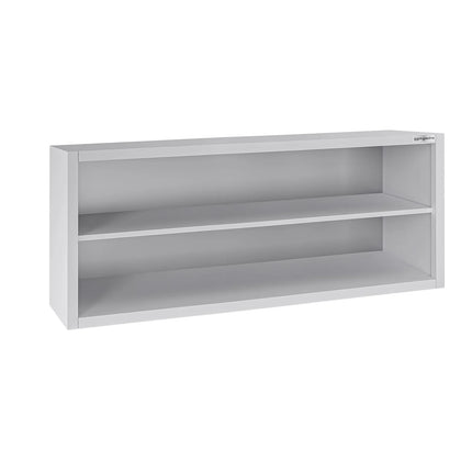 GGM Gastro Commercial Stainless Steel Wall Cupboard ECO - 1600x400x650mm - Open Front (no doors)