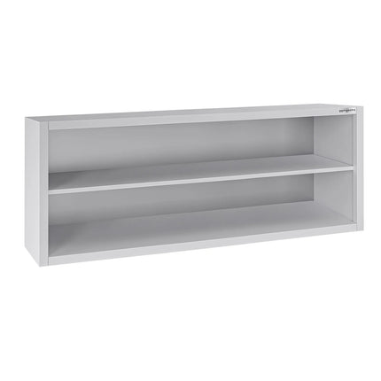 GGM Gastro Commercial Stainless Steel Wall Cupboard ECO - 1800x400x650mm - Open Front (no doors)