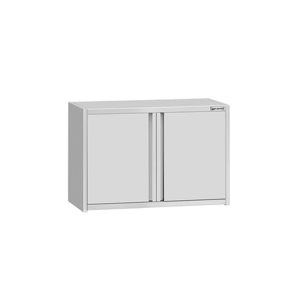 GGM Gastro Commercial Stainless Steel Wall Cupboard ECO - 800x400x650mm - with Hinged Doors (opaque)