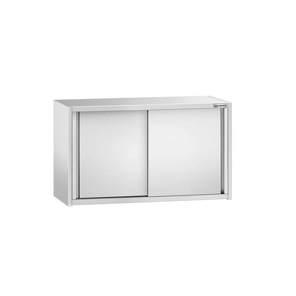 GGM Gastro Commercial Stainless Steel Wall Cupboard PREMIUM - 1000x400x650mm - with Sliding Doors