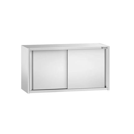 GGM Gastro Commercial Stainless Steel Wall Cupboard PREMIUM - 1200x400x650mm - with Sliding Doors