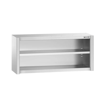 GGM Gastro Commercial Stainless Steel Wall Cupboard PREMIUM - 1400x400x650mm - Open Front (no doors)