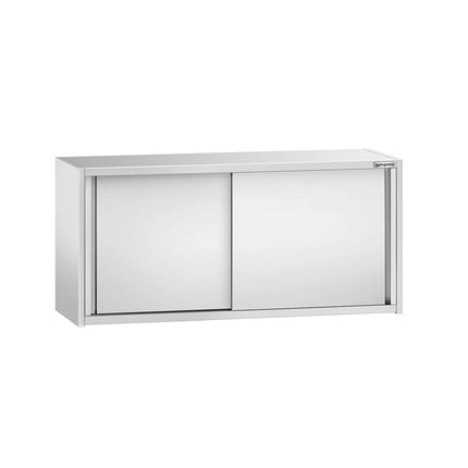 GGM Gastro Commercial Stainless Steel Wall Cupboard PREMIUM - 1400x400x650mm - with Sliding Doors