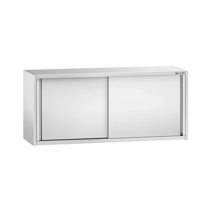 GGM Gastro Commercial Stainless Steel Wall Cupboard PREMIUM - 1600x400x650mm - with Sliding Doors