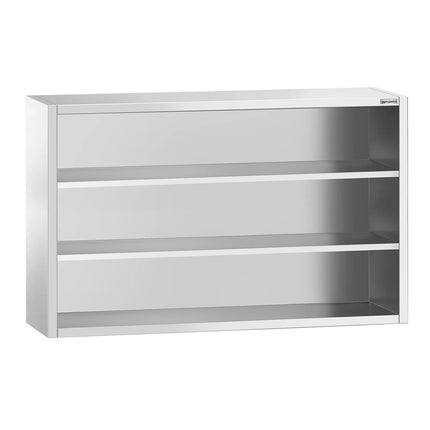 GGM Gastro Commercial Stainless Steel Wall Cupboard PREMIUM - 1800x400x1000mm - Open Front