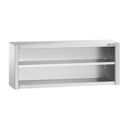 GGM Gastro Commercial Stainless Steel Wall Cupboard PREMIUM - 1800x400x650mm - Open Front