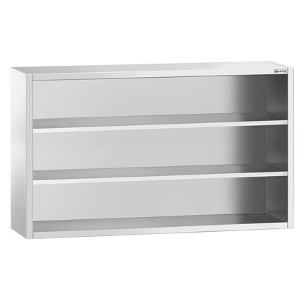 GGM Gastro Commercial Stainless Steel Wall Cupboard PREMIUM - 2000x400x1000mm - Open Front