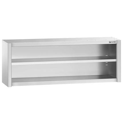 GGM Gastro Commercial Stainless Steel Wall Cupboard PREMIUM - 2000x400x650mm - Open Front (no doors)