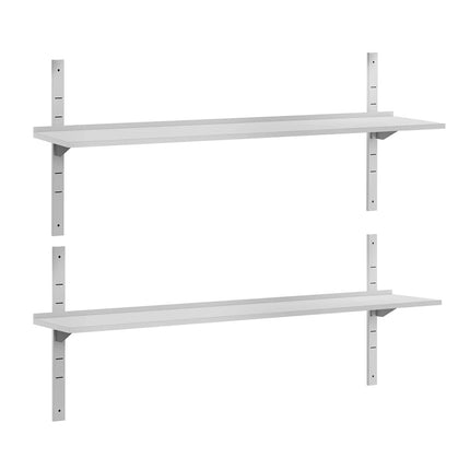 GGM Gastro Commercial Stainless Steel Wall Shelf ECO - 1800x300mm - 2 Tiers