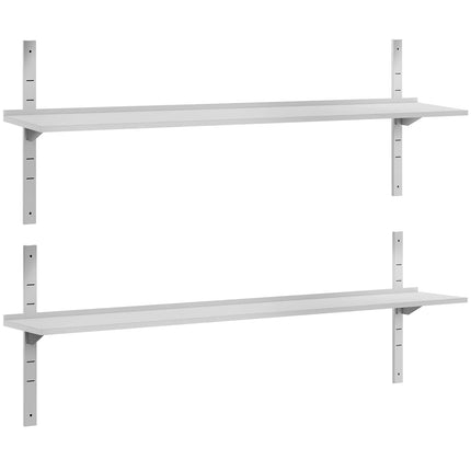 GGM Gastro Commercial Stainless Steel Wall Shelf ECO - 2000x300mm - 2 Tiers