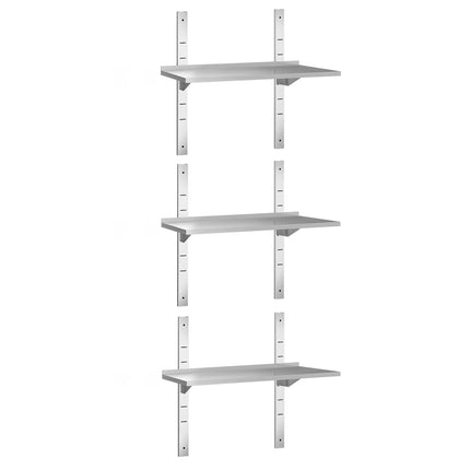 GGM Gastro Commercial Stainless Steel Wall Shelf PREMIUM - 1000x400mm - 3 Tiers