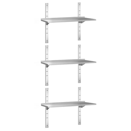 GGM Gastro Commercial Stainless Steel Wall Shelf PREMIUM - 1200x300mm - 3 Tiers