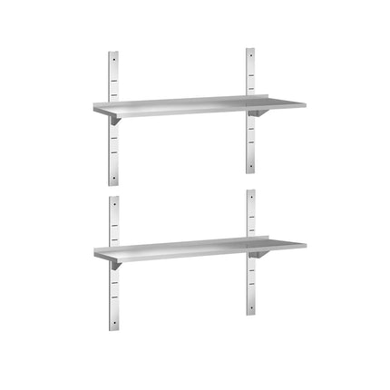 GGM Gastro Commercial Stainless Steel Wall Shelf PREMIUM - 1400x300mm - 2 Tiers