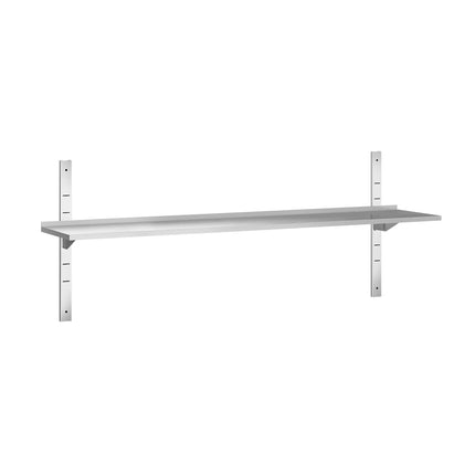 GGM Gastro Commercial Stainless Steel Wall Shelf PREMIUM - 1800x300mm - with Single Tier