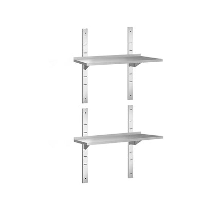 GGM Gastro Commercial Stainless Steel Wall Shelf PREMIUM - 800x400mm - 2 Tiers