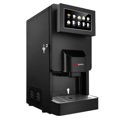 GGM Gastro Commercial tabletop instant hot drinks machine, 4 ingredient canisters — 2.0 kW — Touch — Black