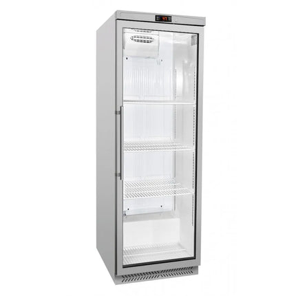 GGM Gastro Commercial Upright Display Fridge Glass Door Stainless Steel ECO - 400L - Single Door