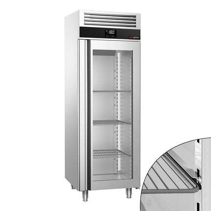 GGM Gastro Commercial Upright Freezer PREMIUM - GN 2/1 - 700L - with 1 glass door