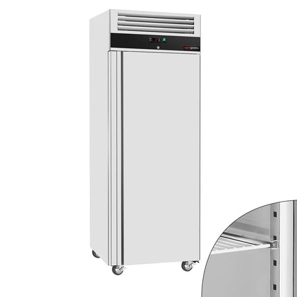 GGM Gastro Commercial Upright Freezer Stainless steel ECO - GN 2/1 - 440L - with 1 door - On castors