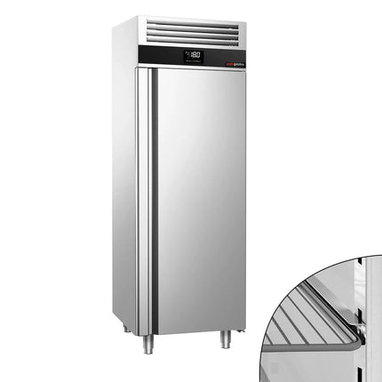 GGM Gastro Commercial Upright Freezer Stainless steel PREMIUM - GN 2/1 - 700L - with 1 glass door
