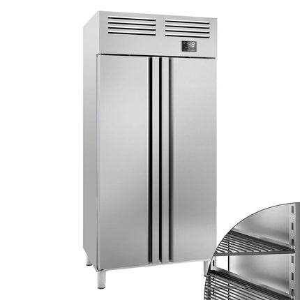 GGM Gastro Commercial Upright Freezer Stainless steel PREMIUM PLUS - GN 1/1 - 745L - with 2 doors