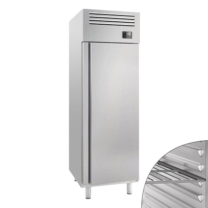 GGM Gastro Commercial Upright Freezer Stainless steel PREMIUM PLUS - GN 2/1 - 560L - with 1 door