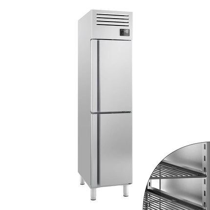GGM Gastro Commercial Upright Freezer Stainless steel PREMIUM PLUS - GN 1/1 - 325L - with 2 half doors