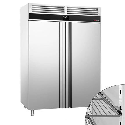 GGM Gastro Commercial Upright Fridge Stainless steel PREMIUM - 1400L - with 2 doors