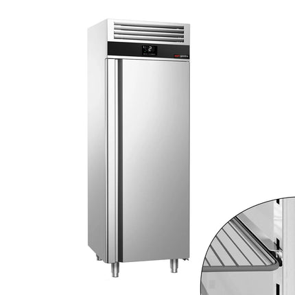 GGM Gastro Commercial Upright Fridge Stainless steel PREMIUM - GN 2/1 - 700L - with 1 door