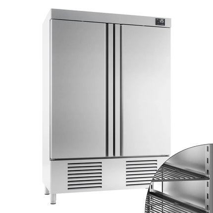 GGM Gastro Commercial Upright Fridge Stainless steel PREMIUM PLUS - 1110L - with 2 doors