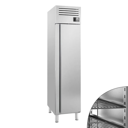 GGM Gastro Commercial Upright Fridge Stainless steel PREMIUM PLUS - GN 1/1 - 325L - with 1 door