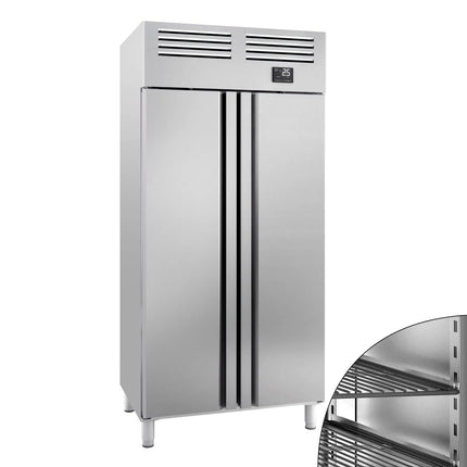 GGM Gastro Commercial Upright Fridge Stainless steel PREMIUM PLUS - GN 1/1 - 745L - with 2 doors