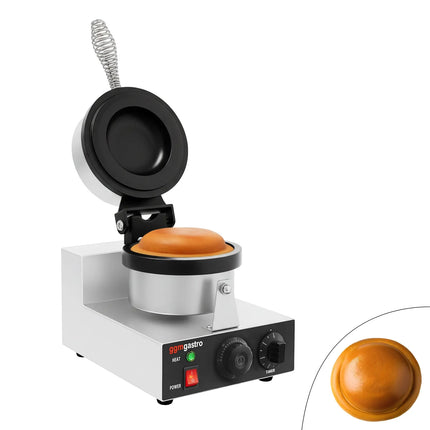 GGM Gastro Commercial Waffle Maker - Single - Manual - 1.3kW - Shape: Round - Ø 115mm - plates with Teflon coating