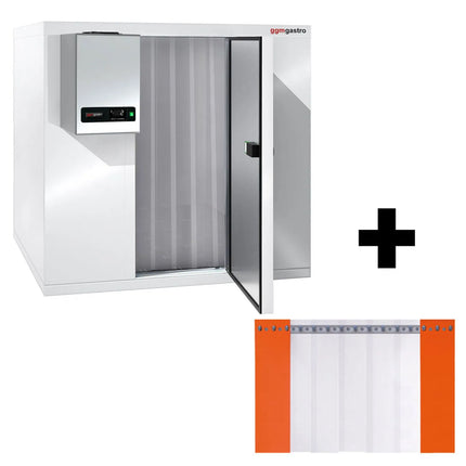 GGM Gastro Commercial Walk-In Freezer Room - 2100x1200mm - 3,20m³ (3200L) - incl. Integral Freezer Unit & Strip Curtain