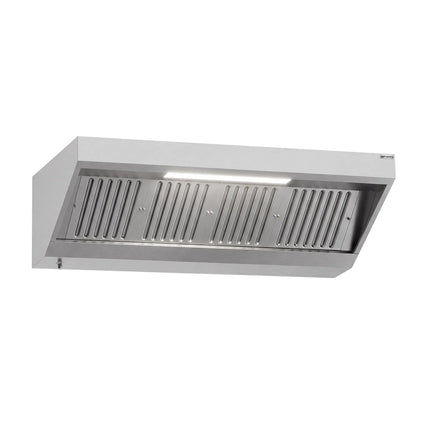 GGM Gastro Commercial Wall-Mounted Extraction Canopy - 1800mm - with Baffle Filters & LED Lighting