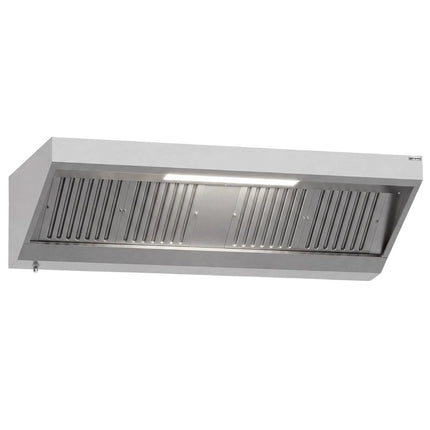 GGM Gastro Commercial Wall-Mounted Extraction Canopy - 2000mm - with Baffle Filters & LED Lighting