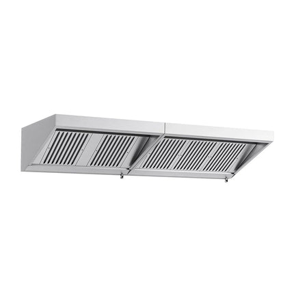 GGM Gastro Commercial Wall-Mounted Extraction Canopy - 2600mm - with Baffle Filters & LED Lighting