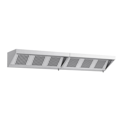 GGM Gastro Commercial Wall-Mounted Extraction Canopy - 3600mm - with Baffle Filters & LED Lighting