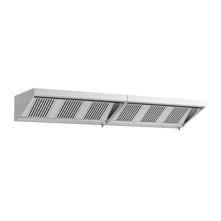 GGM Gastro Commercial Wall-Mounted Extraction Canopy - 3600mm - with Baffle Filters & LED Lighting
