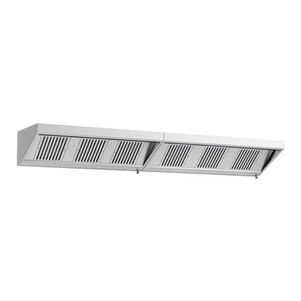 GGM Gastro Commercial Wall-Mounted Extraction Canopy - 3800mm - with Baffle Filters & LED Lighting