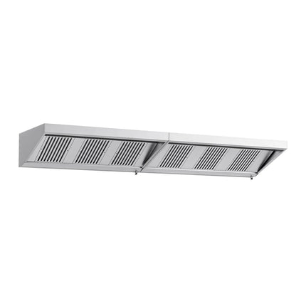 GGM Gastro Commercial Wall-Mounted Extraction Canopy - 3800mm - with Baffle Filters & LED Lighting