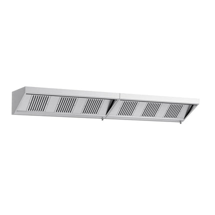 GGM Gastro Commercial Wall-Mounted Extraction Canopy - 4000mm - with Baffle Filters & LED Lighting